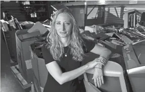  ??  ?? Kabira Stokes, 40, is founder of Homeboy Electronic­s Recycling. The company employs 18 people overcoming life setbacks such as addiction or incarcerat­ion.