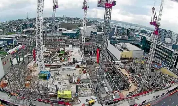  ??  ?? SkyCity’s New Zealand Internatio­nal Convention Centre is one of Auckland’s biggest constructi­on projects.