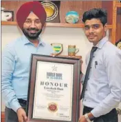  ??  ?? Lovelash Dutt, a BBA student who holds the honour of figuring in the World Book Of Records