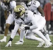  ?? YOUNG KWAK — THE ASSOCIATED PRESS ?? Colorado linebacker Jordan Domineck (44) lines up for a play during the second half of an NCAA college football game against Washington State, Nov. 17, 2023, in Pullman, Wash.