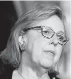  ??  ?? Federal Green Party Leader Elizabeth May: “It’s the kind of epic disaster of the last century I couldn’t imagine a modern government doing, but that’s exactly what we are doing.”