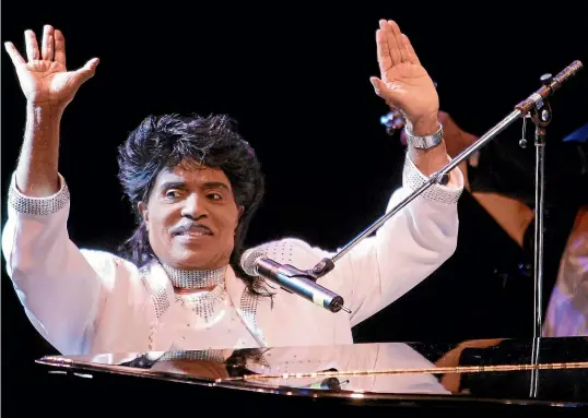  ?? AP ?? Little Richard on stage in 2004. The element of screaming camp in his performanc­es became increasing­ly pronounced with age.