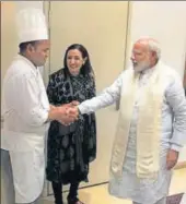  ?? FACEBOOK ?? Chef Dharmendra Panwar with Modi in Israel.