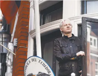  ??  ?? Julian Assange, en mai, à Londres. – Archives