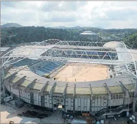  ?? FOTO: MD ?? Ya falta menos Así lucía Anoeta en el día de ayer. En menos de 30 días vuelve el fútbol