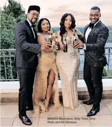  ?? ?? MASEGO Maponyane, Boity Thulo, Terry Pheto and Kat Sinivasan.