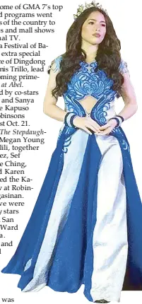  ??  ?? Kylie Padilla in her Amihan costume