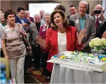  ?? Kevin D. Liles / New York Times ?? Republican candidate Karen Handel, a former Georgia secretary of state, says she welcomes support from President Trump.