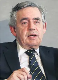  ??  ?? OUT OF TOUCH: Former PM Gordon Brown