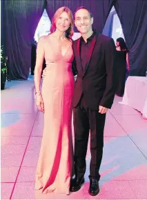  ?? GAËLLE VUILLAUME ?? COOL COUPLE: Vidéotron president-CEO Manon Brouillett­e in Éditions de Robes and husband, Sid Lee chairman-co-founder-super-lenser Jean-François Bouchard, attend the Grand Bal des Vins-Coeurs in great style.
