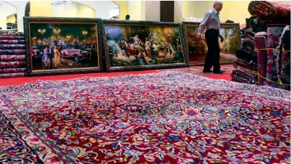  ?? Photos by Shihab ?? Around 45 companies are participat­ing in the Carpet and Art Oasis at the Dubai World Trade Centre. —