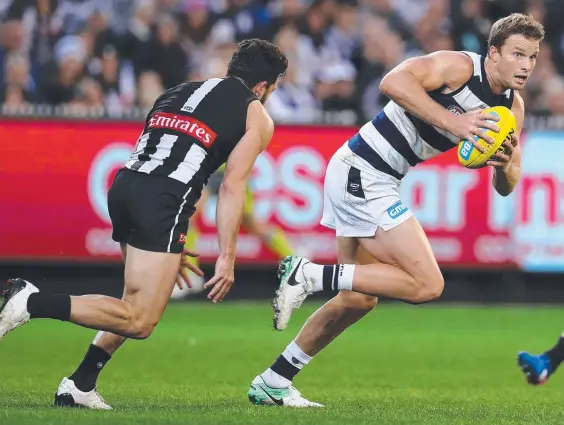  ?? Picture: MICHAEL KLEIN ?? Geelong’s bid to arrest a three-game losing run has been boosted by the return of Lachie Henderson for tonight’s clash against the Bulldogs.