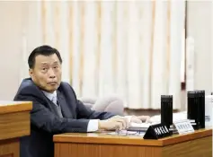  ??  ?? Peng attends a parliament­ary session at Legislativ­e Yuan in Taipei. — Reuters photo