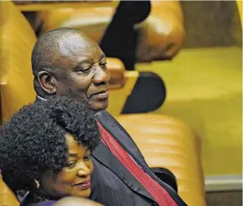  ?? (RODGER BOSCH/AFP PHOTO) ?? Cyril Ramaphosa au parlement à l’heure de son «élection».