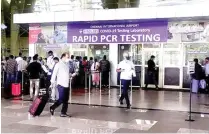  ?? ?? The COVID testing centre at Chennai airport (file photo)