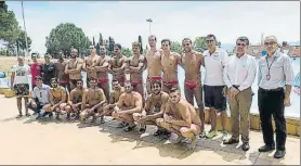  ?? FOTO: PERE PUNTÍ ?? El combinado nacional de waterpolo, tras entrenar en el CAR de Sant Cugat