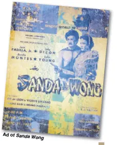  ??  ?? Ad of Sanda Wong