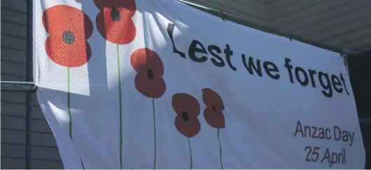  ?? REXINE HAWES ?? Anzac Day will be marked across the Matamata-Piako District.