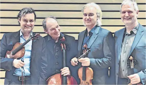  ?? FOTO: MODERN STRING QUARTET ?? Auch wenn es klassisch aussieht: Das Modern String Quartet spielt Jazz.