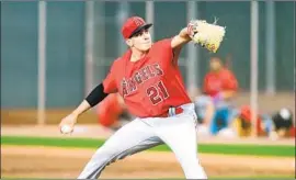  ?? Courtesy of Bill Mitchell ?? ANGELS PITCHING prospect Chris Rodriguez is in the club’s 60-man player pool. He is healthy after back issues have limited him to three starts since 2017.