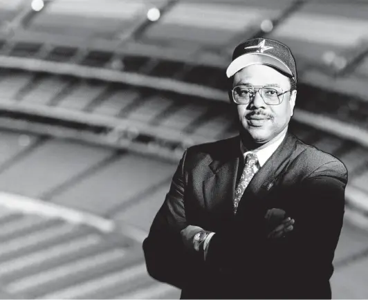  ?? Staff file photo ?? Bob Watson poses in the Astrodome as the general manager of the Astros in 1994. Watson was the first black GM in Major League Baseball history.