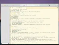  ??  ?? Code, Elementary OS’s text editor, is beautifull­y crafted. We can’t guarantee our Arduino code is likewise.