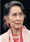  ?? REUTERS ?? Aung San Suu Kyi.