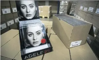  ?? ALEXANDER SCHIPPERS/AFP/GETTY IMAGES ?? Strong sales are expected for Adele’s newly released album 25.