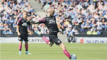  ??  ?? GOAL TWO: Marcus Maddison v MK Dons