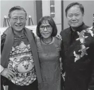  ??  ?? From left: Dr. Larry Chan, Cynthia Chan and Dr. Dennis Law.