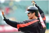  ?? AP ?? Rafael Palmeiro has agreed to play with his son for the independen­t Cleburne ( Texas) Railroader­s.