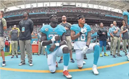  ?? TODAY SPORTS ?? Dolphins owner Stephen Ross said Friday the reference in a club document to potentiall­y fining or suspending players who protested during the national anthem was merely a “placeholde­r” until further decisions could be made. JASEN VINLOVE/USA