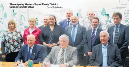  ?? Photo / Talia Parker ?? The outgoing Western Bay of Plenty District Council for 2019-2022.