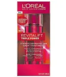  ??  ?? The double- chambered serum and moisturize­r packs vitamin C on one side and proxylane on the other; together, they correct and illuminate in one powerful pump. L’Oréal Paris Revitalift Triple Power LZR Intensive Anti-Aging Care | $ 32 | walmart.ca