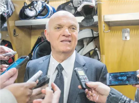  ?? ERNEST DOROSZUK ?? Will the March 1 trade deadline see a flurry of big deals? Better break out “a crystal ball,” says Maple Leafs GM Lou Lamoriello.