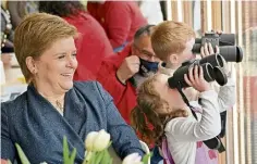  ?? ?? Nicola Sturgeon on a visit to Greyhope Bay.