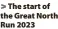  ?? ?? > The start of the Great North Run 2023