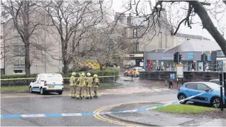  ??  ?? Taped off Firefighte­rs arrived on the scene quickly on Bank Holiday Monday