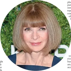  ?? PICTURE / SQUIZ HAMILTON ?? ANNA WINTOUR IS KNOWN FOR HER UNCHANGING BOB.