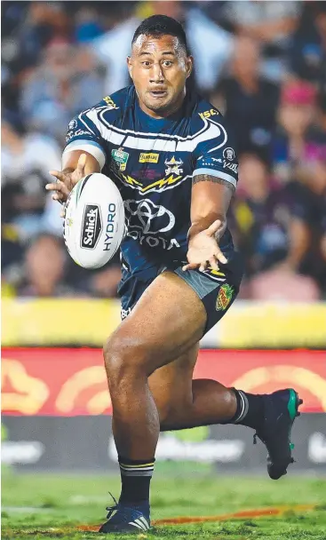  ?? Picture: GETTY IMAGES ?? EMOTIONAL RETURN: Francis Molo made his Cowboys debut in the round 11 NRL match against the South Sydney Rabbitohs at 1300SMILES Stadium on Saturday.