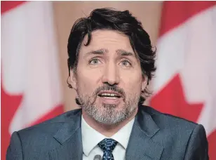  ?? ADRIAN WYLD THE CANADIAN PRESS ?? Prime Minister Justin Trudeau Trudeau announced Friday a contract with Pfizer for an additional eight million doses of their vaccine. The first half is scheduled to arrive in May.