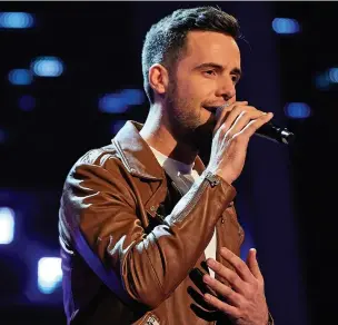  ??  ?? Andrew Bateup singing on The Voice UK
