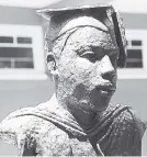  ??  ?? The bust of Marcus Garvey at the University of the West Indies, Mona campus.
