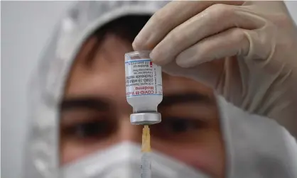  ?? Photograph: Luca Zennaro/EPA ?? The Vaccines Taskforce has secured 17m doses of the Moderna vaccine for the UK.