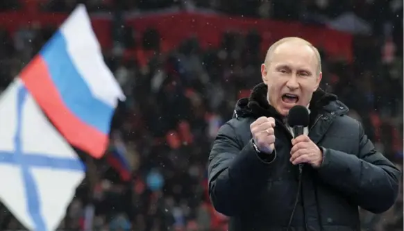  ?? AFP/GETTY IMAGES ?? Prime Minister Vladimir Putin on Thursday vowed he would not allow foreign powers to interfere in Russia’s internal affairs and predicted victory in an ongoing battle for its future.