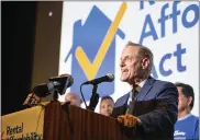  ?? COLIN YOUNG-WOLFF — AP IMAGES FOR AIDS HEALTHCARE FOUNDATION ?? YIMBY accused Michael Weinstein’s Los Angeles-based organizati­on of sending out inaccurate and insensitiv­e mailers, which were blasted as racist, to voters.