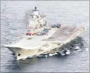  ?? STRINGER/FORSVARET/AFP ?? The Russian aircraft carrier