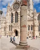  ?? Photograph: Loop Images Ltd/Alamy ?? A Roman column outside York Minster. The city was once an important part of Rome’s northern empire.