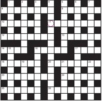  ??  ?? PLAY our accumulato­r game! Every day this week, solve the crossword to find the letter in the pink circle. On Friday, we’ll provide instructio­ns to submit your five-letter word for your chance to win a luxury Cross pen. UK residents aged 18+, excl NI. Terms apply. Entries cost 50p.