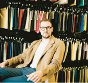  ?? EMILIE REGNIER/THE NEW YORK TIMES ?? Romain Brabo, Givenchy’s fabric buyer, is pictured May 13 in the showroom at Nona Source, which he co-founded, in Paris.